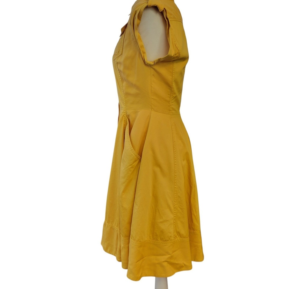 Karen Millen Yellow Sleeveless Shirt Midi Dress - Picture 15 of 16